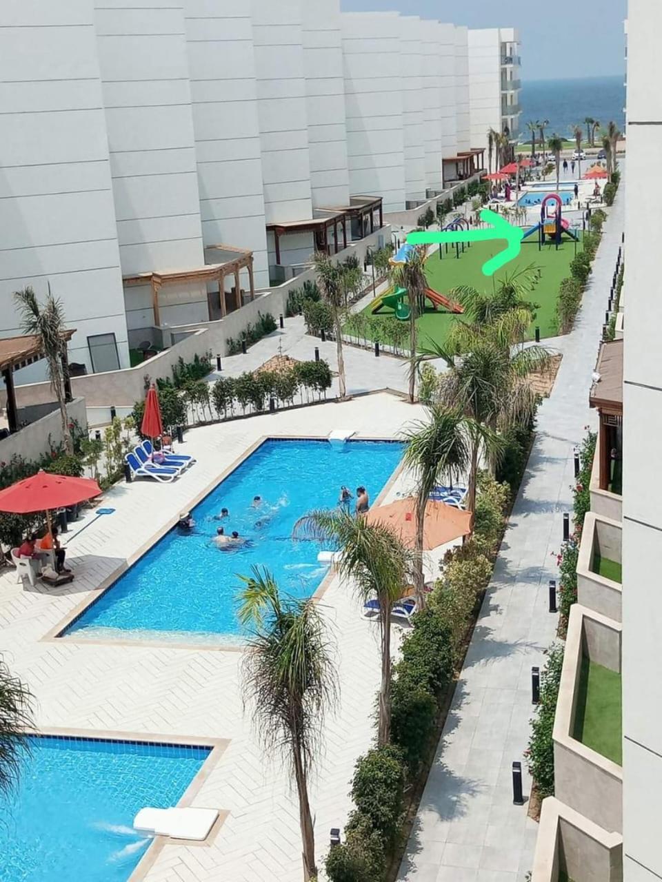 شاليه فندقي أرضي بحديقه خاصه في منتجع بورتوسعيد 'Ezbet Shalabi el-Rudi Exterior photo